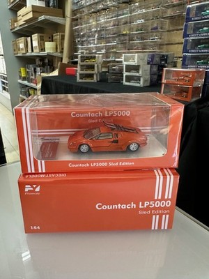 LAMBORGHINI COUNTACH LP5000 SLED LIGHTS ED FLIP UP 1/64 CAR BY FINCLASSICALLY FY