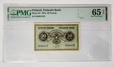 Finland 1918 50 Pennia P34 PMG65EPQ Gem Unc EPQ Banknote Nicholas II