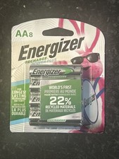 Energizer Recharge Batteries AA 8 Pack Rechargeable (New) 2.12 per gallon