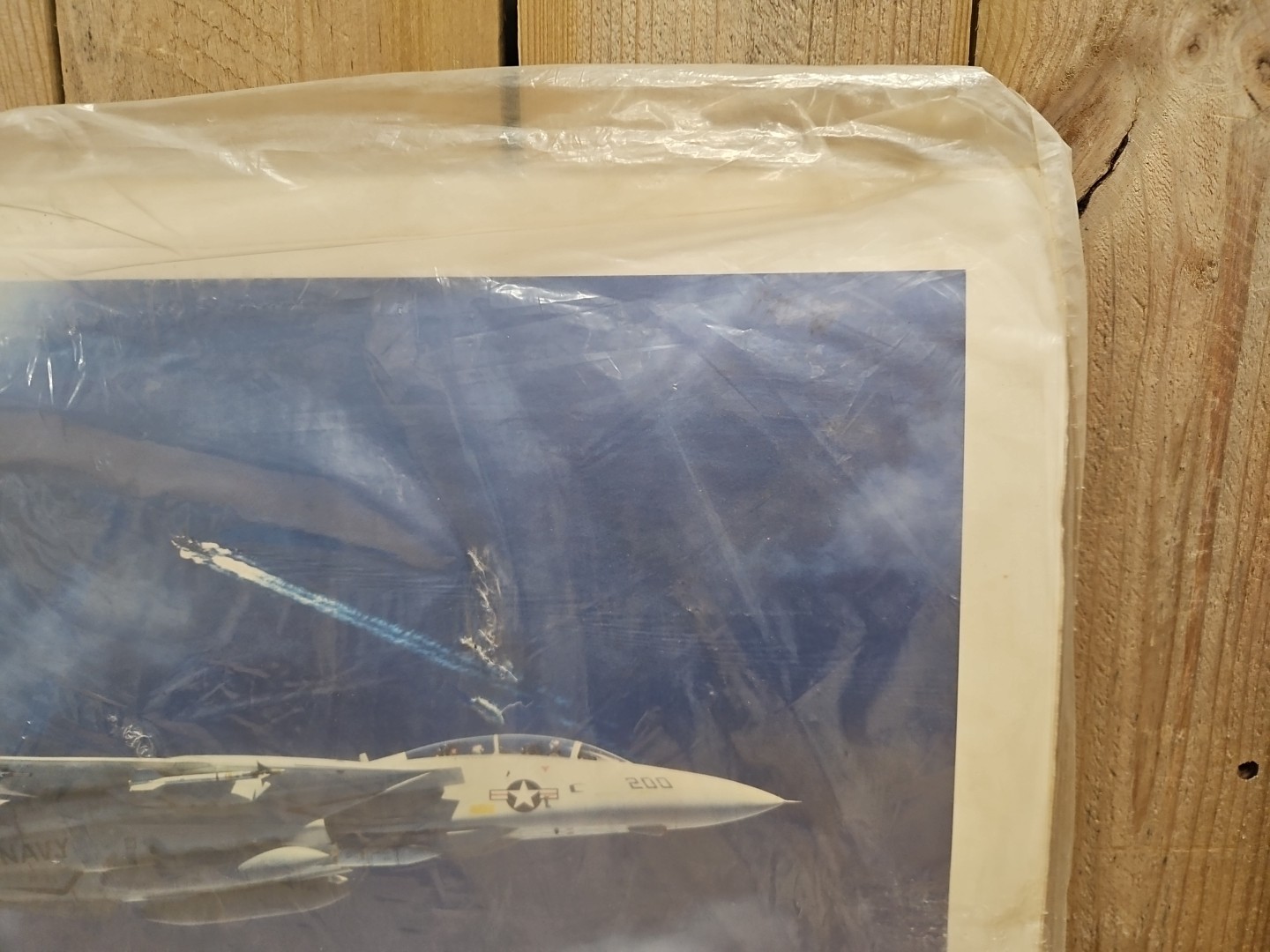 F-14 Tomcat Grumman F-14A VTG Print Power Graphics NOS 20”x16” Rare HTF!!!