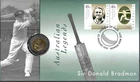 AUSTRALIA 1997 Australian Legends Don Bradman PNC FDC $5 BI-METAL COIN