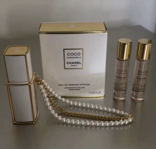 CHANEL COCO MADEMOISELLE Pearl Chain Mini Twist Purse Spray