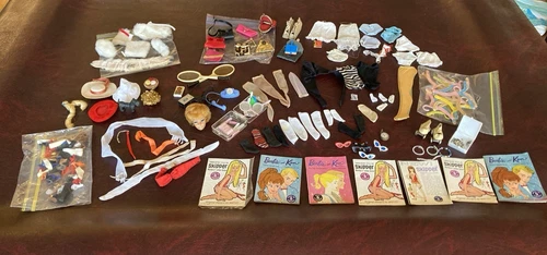 Vintage Barbie Approx 200 Piece Lot of 1960's Clothing & Accessories Read Desc