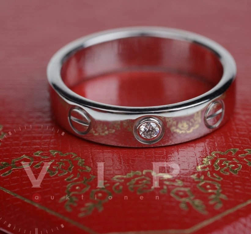 CARTIER LOVE RING EHERING 18K WEIßGOLD DIAMANT WHITE GOLD & DIAMOND BAGUE Gr. 49