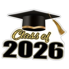 Best Die Cut Congratulations Class of 2026 Graduation Auto Decal Bumper
