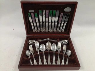 Cooper Ludlam Silver Plated Cutlery Canteen Set Sheffield