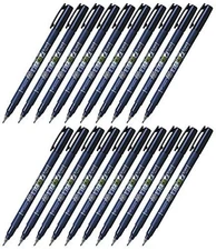Tombow Fudenosuke Brush Pen (GCD-111) Hard Tip Blue Body Value Set of 20