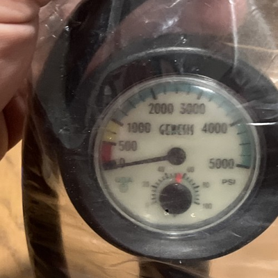 #ad Genesis 5000 PSI SPG Submersible Scuba Pressure Gauge w Thermometer $49.99