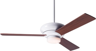 Altus 42'' Gloss White LED Ceiling Fan with Mahogany Blades & Wall Control