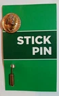Old Vintage Repousse Pop Out Gold Plated Roosevelt Dime Lady Liberty Stick Pin