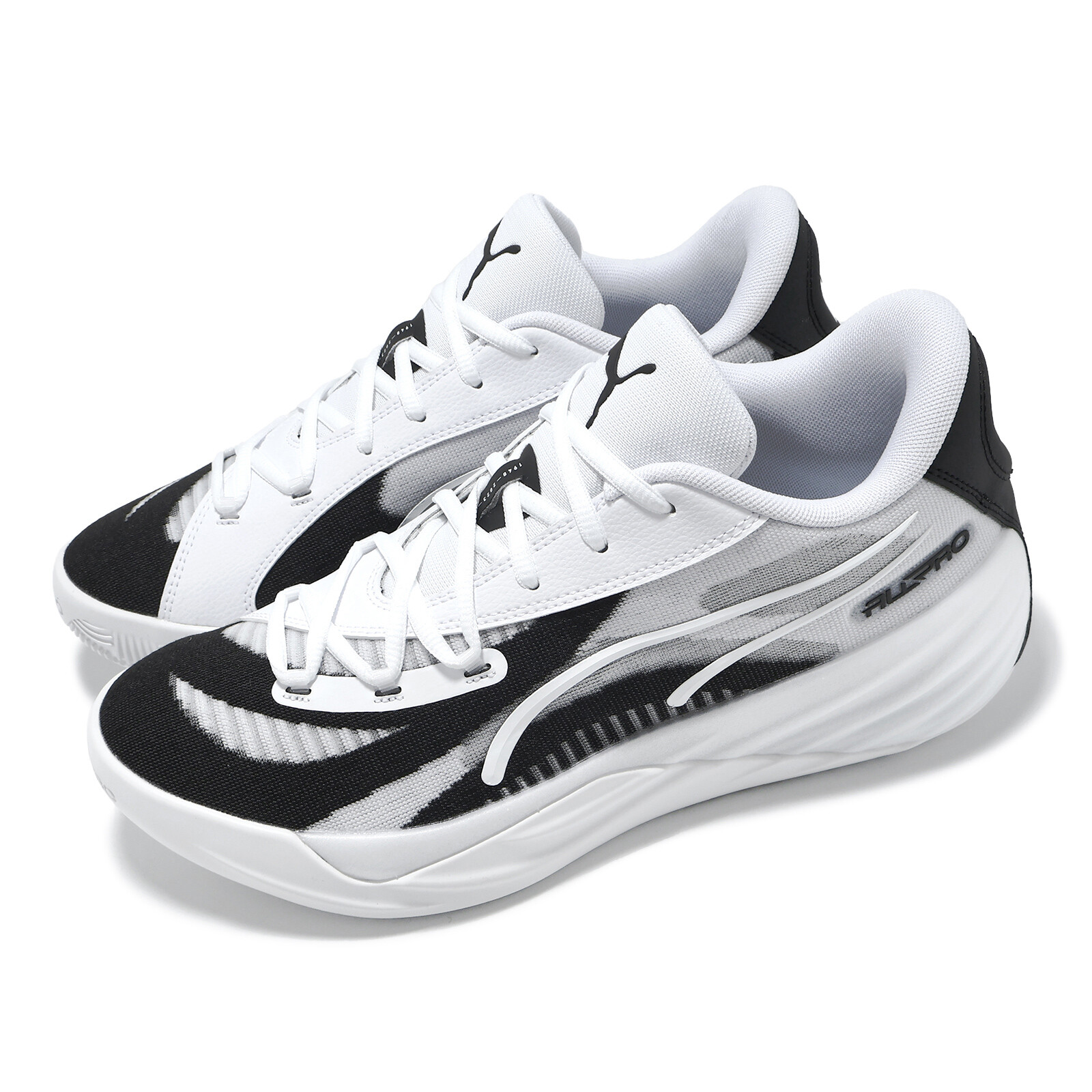 Puma All-Pro Nitro Team Белые черные мужские баскетбольные кроссовки 379081-06