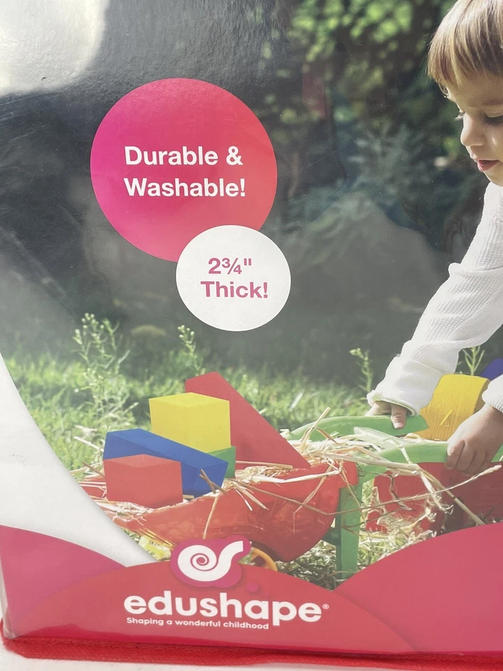 Edushape Big Foam Block Set Edu-Color 32 Pcs 9M+ Large Soft 2.75" Washable NEW - Image 3 of 4