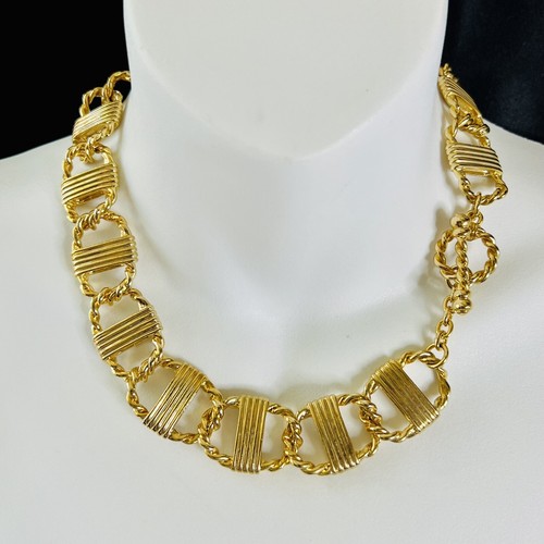 Vintage CIRO Necklace Bold Gold Plate Chunky Luxury Choker Wide Heavy 145gr 1343 - Picture 9 of 18