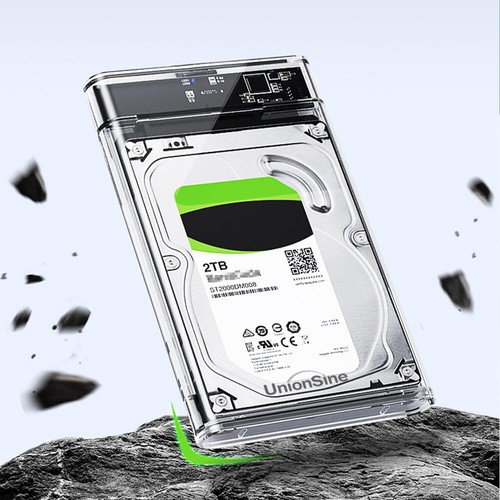 Externer HDD SSD Gehäuse Adapter Reader USB3.0 für 2.5" 7/9,5mm SATA Laufwerk DE - Afbeelding 4 van 12