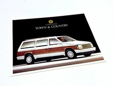 1989 Chrysler Town & Country Information Sheet Brochure