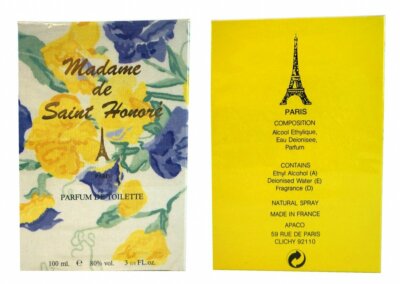 APACO PARIS MADAME DE SAINT HONORE PARFUM DE TOILETTE 100ML/3.4 OZ VINTAGE RARE