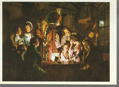 POSTCARD , NEW UNUSED /  JOSEPH WRIGHT OF DERBY , EXPERIMENT WITH THE AIR PUMP