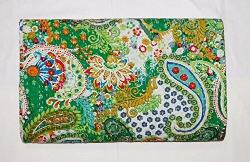 Neu indische bedruckte Baumwolle Kantha Quilt Bettwäsche Überwurf Decke Posten - Bild 37 von 41