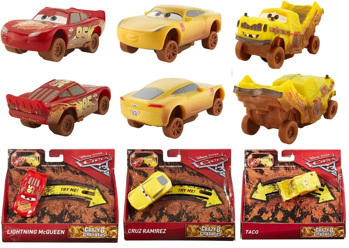 Disney Pixar Cars 3 Crazy 8 Crashers Lightning McQueen Vehicle