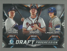 2019 Bowman Draft - Chrome Draft Progression Shea Langeliers, Drew Waters,...