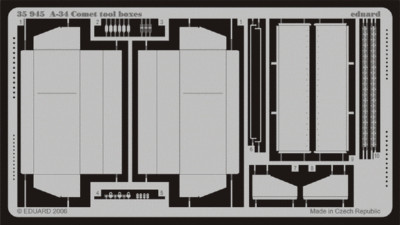 MW22 EDUARD 35945 A-34 COMET TOOL BOXES 1/35 PE SET for