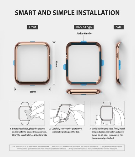 For Apple Watch Series 3 / 2 / 1 Case (38mm, 42mm) | Ringke Bezel Styling Cover - Picture 136 of 228