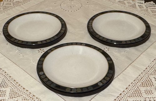 Denby Jet Dots Design 3er Set Beistell-/Teeteller 7 1/4" oder 18,5 cm sehr guter Zustand
