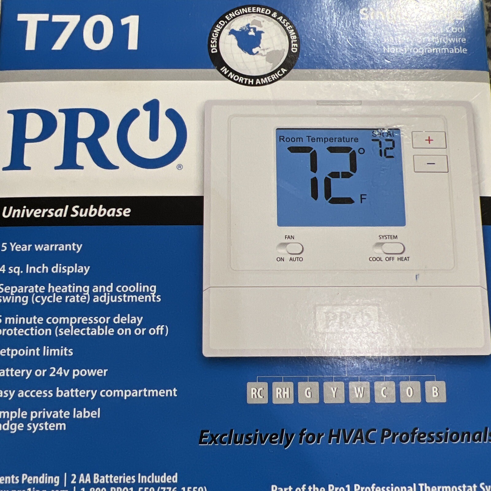 Pro1 T701 Low Voltage NonProgrammable Thermostat 689076824262 eBay