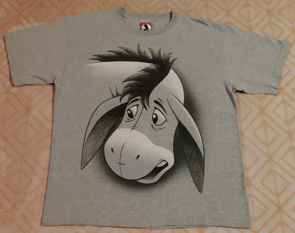 VTG 90s Disney EEYORE Large Print Big Face Mickey Inc.T shirt size 