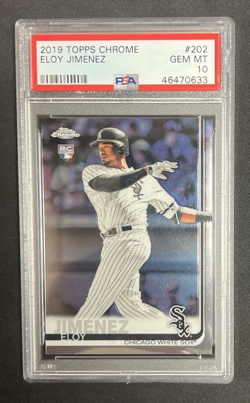 2019 TOPPS CHROME #202 ELOY JIMENEZ ROOKIE CARD PSA 10