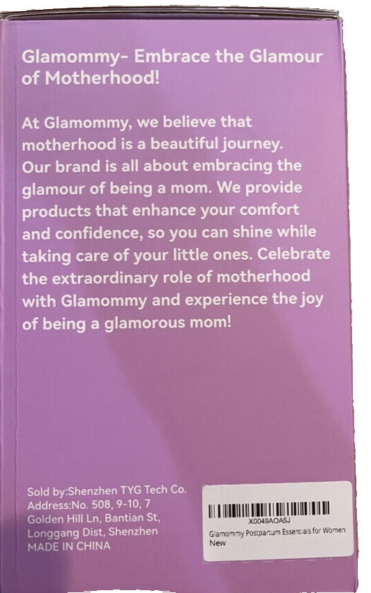 56-Piece Postpartum Recovery Kit Disposable Underwear Hot/Cold Packs Peri Bottle