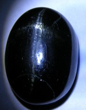 12.35ct Burma 100 Natural Black Star Diopside Cabochon Gemstone 2.45g 16.00m