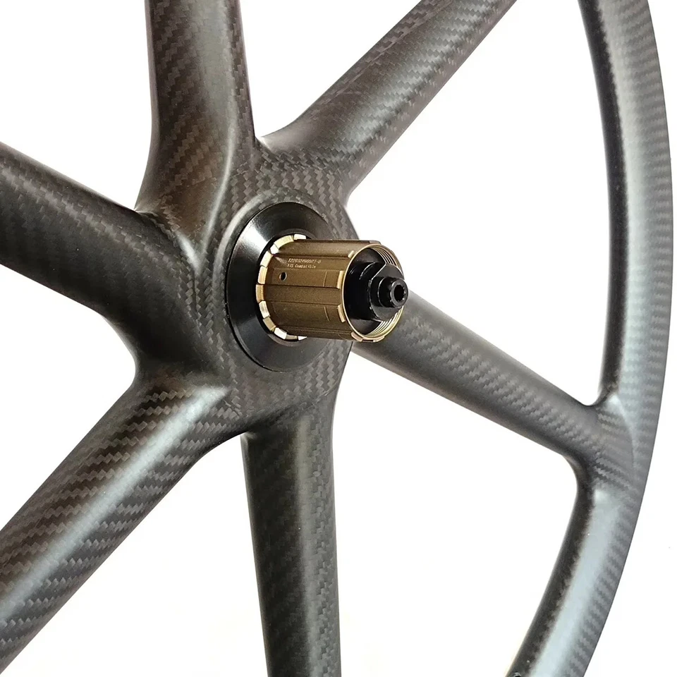 6 Spokes Carbon Wheels 26ER XC AM Mountain Bike Wheelset 6 Bolt Disc Brake Hub - Image 3 of 4