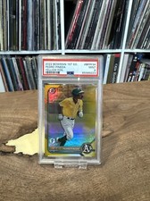 2022 Bowman 1st Edition Pedro Pineda Yellow Foil Oakland Athletics PSA 9 /75