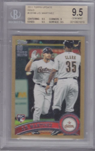 2011 Topps Update J.D. Martinez Gold RC /2011 BGS 9.5 Gem Mint #US186