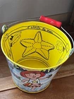 Schylling Yellow Metal Storybook Character Madeline Sand Beach Pail w Red Wood