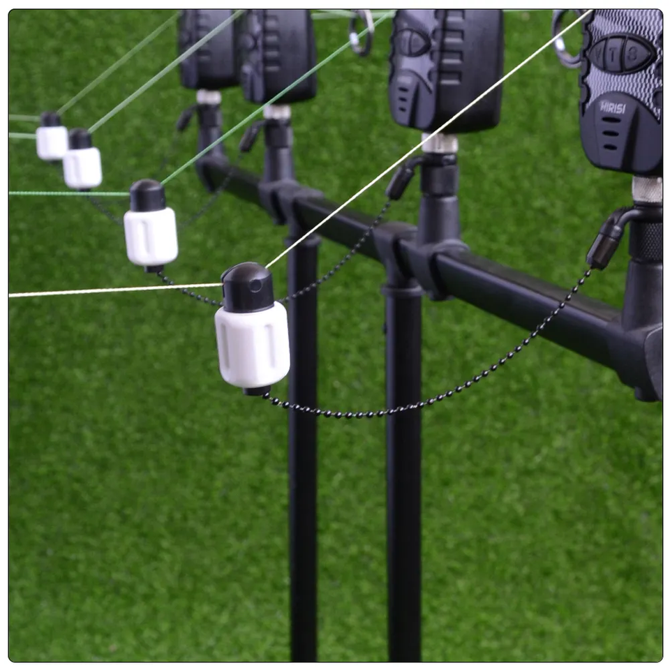 3 White Carp Fishing Bobbins With Short Chain – Bite Indicator Set, 15cm, Accepts Isotopes, By TJR Tackle