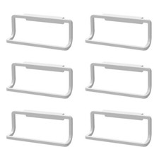 Decorative Kitchen Dish Towel Holder for Cabinet, Pack of 6 White 