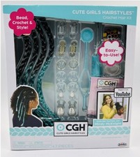 CGH Cute Girls Hairstyles Braid Extensions  Beads - Crochet Hair Kit