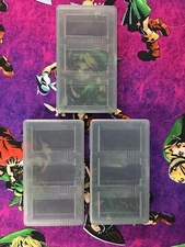 Official Nintendo GameBoy Advance GBA SP 3 Game Holder Lot of 3 OEM Cases Nice