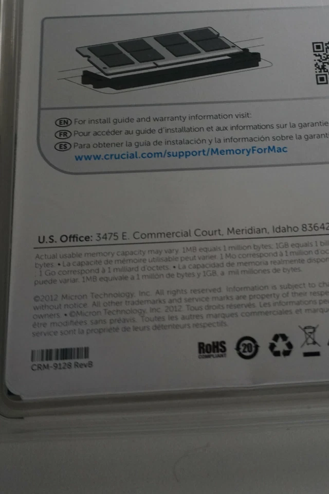 2 x Apple Memory Module MD019G/A 8GB - 2x4GB - Perfect Condition, Open Box - New - Image 4 of 4