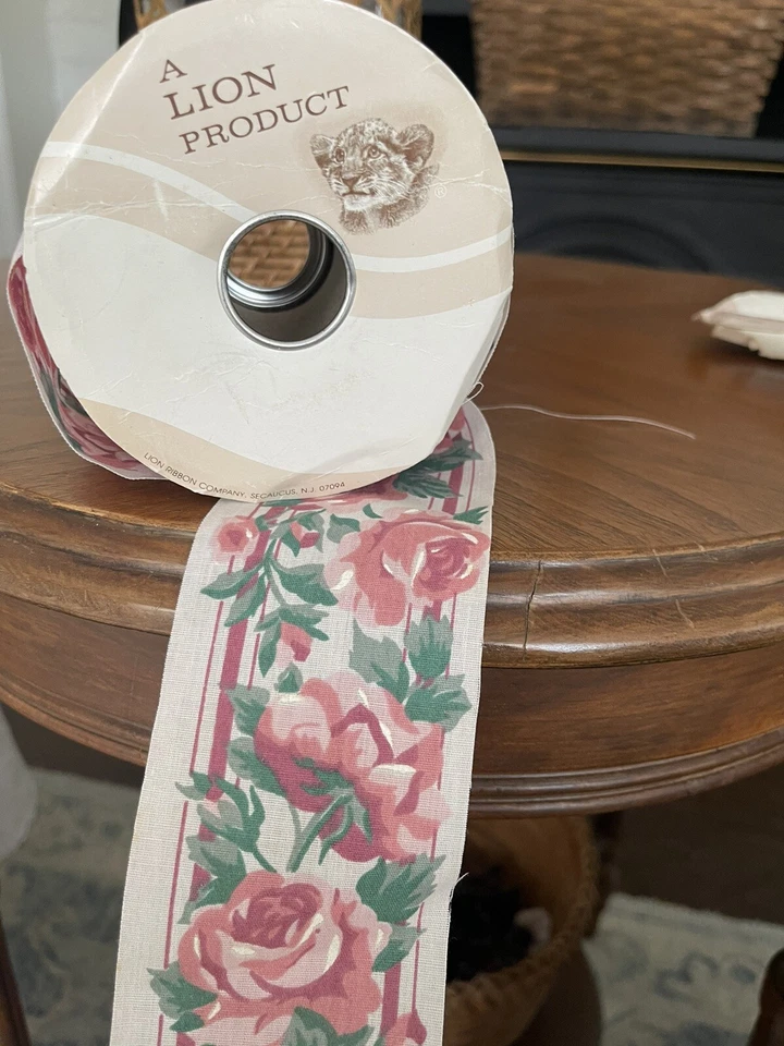 "Cinta floral de algodón de colección carrete de 25 yardas de 2,5"" de ancho Cottagecore Love Shack elegante" Foto 2 de 4