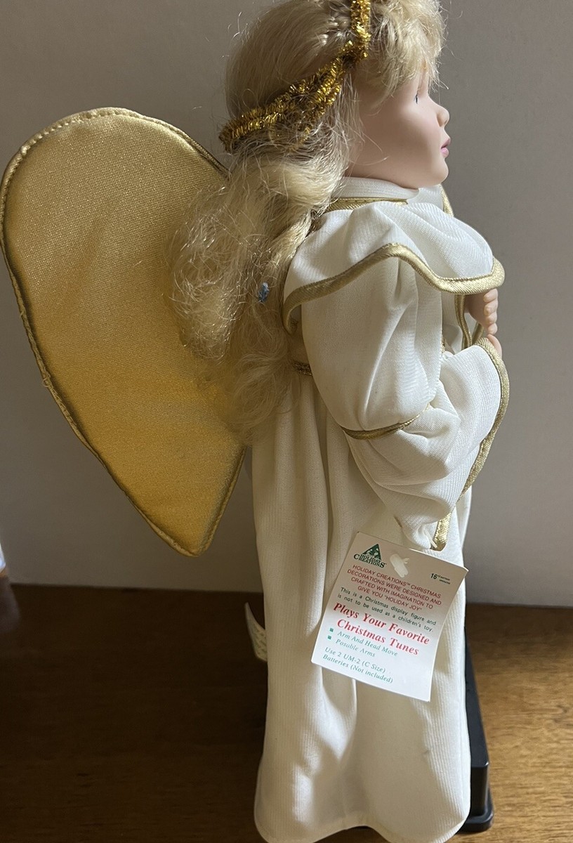 その他 ANGEL CHJMPAGNE Holiday Edition RED Vintage Holiday Creations Angel Musical 16