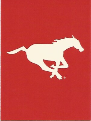 1995 REL CFL CALGARY STAMPEDERS TEAM LOGO CARD