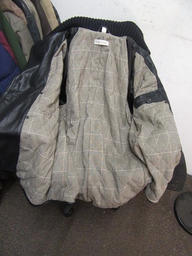 VINTAGE CLERK & TELLER LEATHER TRENCH COAT JACKET SIZE UK XL - Picture 16 of 22