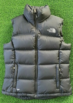 The North Face 700 Down Black Puffer Vest Jacket Quilted Winter Nuptse Womens Xs Ebay