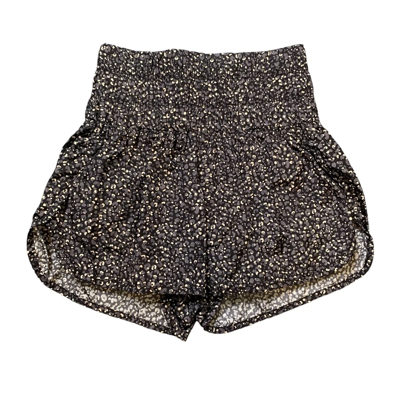 free-people-movement smocked waist floral shorts