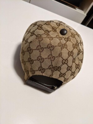 GUCCI GG Canvas Leather Baseball Cap L 59cm Unisex from JP | eBay