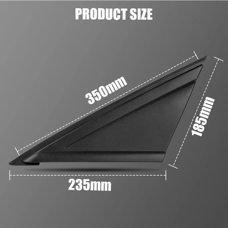 Espejo retrovisor de puerta lateral izquierdo derecho esquina triángulo cubierta embellecedor para Ford Focus 2012-2018 Foto 2 de 4