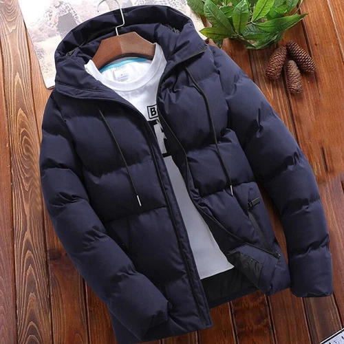 Men Winter Warm Duck Down Jacket Ski Snow Thick Hooded Puffer Coat Parka Quilted - Bild 7 von 15